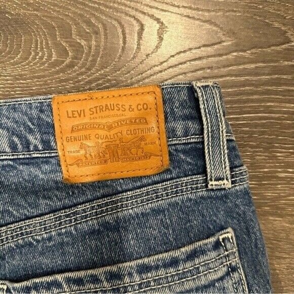 Levi's Premium Wedgie Straight High Rise Exposed Button Fly Jeans Sz 26 - Picture 8 of 14